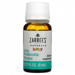 Zarbee's, Для детей, ежедневные пробиотические капли, от 0 месяцев, 8 мл (0,27 жидк. Унции)