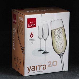 Набор бокалов для шампанского Yarra, 205 мл, 6 шт