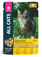 All Cats влажный корм для кошек Тефтельки с Курицей в соусе 85гр пауч