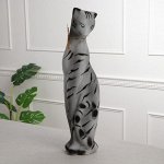 Копилка &quot;Кошка Багира&quot;, флок, серая, полосатая, 64 см