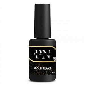 Patrisa Nail Gold Flake- глянцевый топ с золотыми хлопьями без л/с.