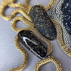 Gold Flake- глянцевый топ с золотыми хлопьями без л/с.