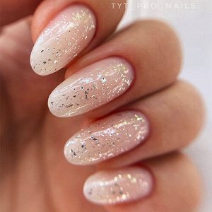Silver Flake- глянцевый топ с серебряными хлопьями без л/с.