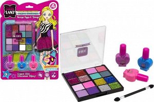 Набор детской декоративной косметики (лак для ногтей, тени, блеск для губ), TM LAPULLIKIDS 200786144