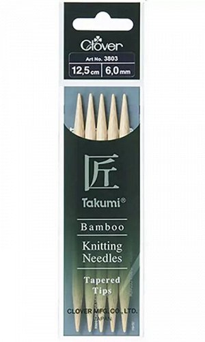 Спицы Clover Takumi чулочные бамбуковые 3015/ 2.0 мм /20 см/