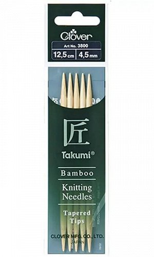 Спицы Clover Takumi чулочные бамбуковые 3015/ 2.0 мм /20 см/