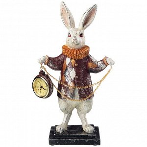 Фигурка с часами  "английская коллекция "кролик" 18*8,5*30 см