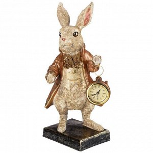Фигурка с часами  "английская коллекция "кролик" 17*14*30 см