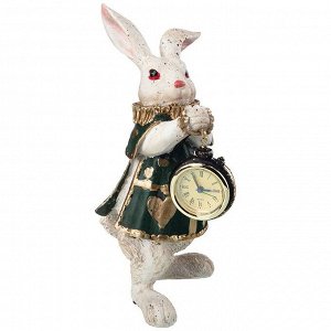 Фигурка с часами  "английская коллекция "кролик" 13*14*30 см