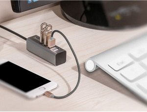 USB Хаб на 4 порта, Hoco 4-Ports HUB HB1 Four USB