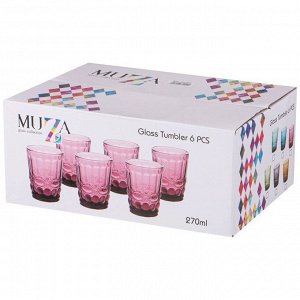 Набор стаканов "серпентина" из 6шт. серия "muza color" 270мл. / в=10 см (кор=6наб.)