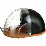 ХЛЕБНИЦА AGNESS &quot;MIDNIGHT&quot; ДЕРЕВЯННАЯ С КОМБИНИРОВАННОЙ КРЫШКОЙ 36*26*20 СМ (КОР=4ШТ.)