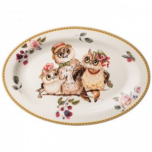 Блюдо овальное lefard "owls party" 26,5*18,5 см (кор=36шт.)