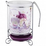 ПОДСТАВКА ПОД КУХОННЫЕ ПРИБОРЫ &#039;ЛАВАНДОВАЯ ВЕСНА&#039; 10,5*10,5*16 СМ (КОР=18ШТ.)