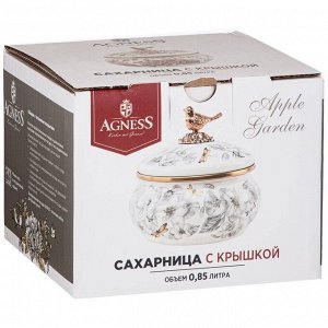 Сахарница САХАРНИЦА AGNESS ЭМАЛИРОВАННАЯ, СЕРИЯ ЯБЛОНЕВЫЙ САД, 850MЛ 
Материал: Сталь Эмалированная