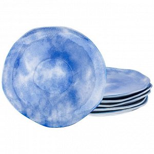 Набор тарелок обеденных lefard "парадиз" 6 шт. 26 см голубая лагуна (кор=8набор)