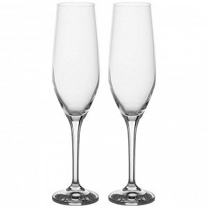 Набор бокалов для шампанского из 2 штук "amoroso" 200 мл высота 23,5 см