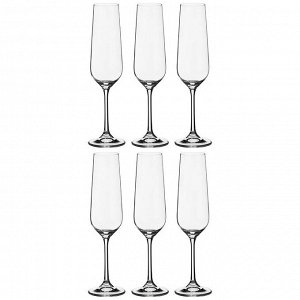 Набор бокалов для шампанского из 6 шт. "dora / strix" 200 мл высота=25 см
