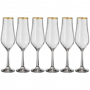 Набор бокалов для шампанского из 6 штук "golden celebration" 170мл