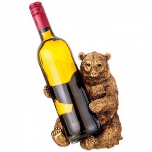 Подставка под бутылку "медведь" 16*16*19 см. серия "bronze classic"