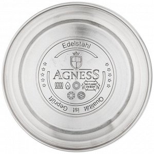 Чайник agness со свистком, серия черное золото, 3,0 л термоаккумулирующее дно, индукция (кор=6шт)