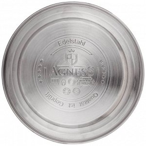 Чайник agness со свистком, серия монблан, 3,0 л термоаккумулирующее дно, индукция (кор=6шт)