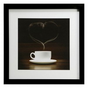 Картина "Кофе с любовью" 35х35(39х39) см