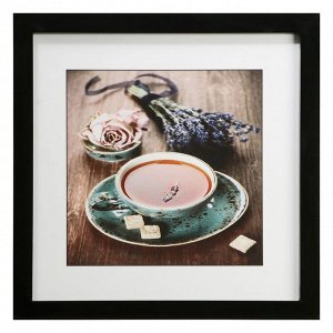 Картина "Чай с лавандой" 35х35(39х39) см