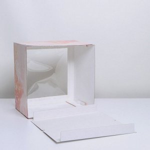 Коробка для торта «Best wishes», 29 х 29 х 19 см