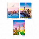 Тетрадь А4, 96 листов,  клетка ArtSpace «Путешествия. City voyage», ВД-лак