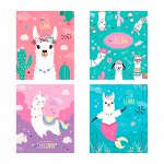 Тетрадь А5, 48 листов, клетка ArtSpace «Funny lama», с полями