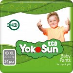 YokoSun  Подгузники-трусики Eco , XХXL(20-30кг), 24 шт.