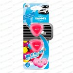 Ароматизатор в дефлектор Yammy Juicy Bubble Gum (Бубль Гум), жидкий, клипса, арт. F021