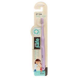 CJ LION "Kids Safe" Зубная щетка детская с нано-серебряным покрытием №1  (от 0 до 3 лет) /40шт/