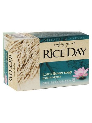 LION/ "Rice Day" Мыло туалетное 100гр "Лотос" (Cheong) 1/48