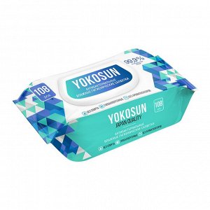 YokoSun Антибактериальные влажные гигиенические салфетки для всей семьи, 108 шт.