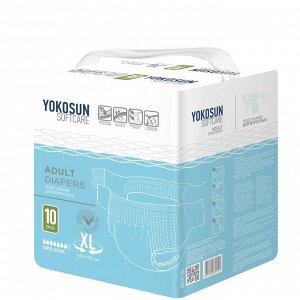 Подгузники на липучках YokoSun для взрослых, размер XL, 10 шт ...