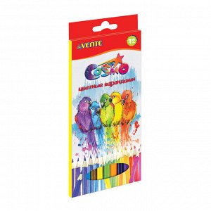 Карандаши цветные 12 цв., корпус дерево, шестигр., deVENTE.Cosmo