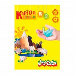 Картон цветной A4, 10 л.,10 цв., немелованный, в папке, Каляка-Маляка