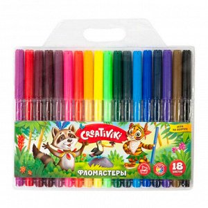 Фломастеры 18 цв., Creativiki, блистер