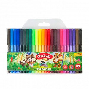 Фломастеры 24 цв., Creativiki, блистер