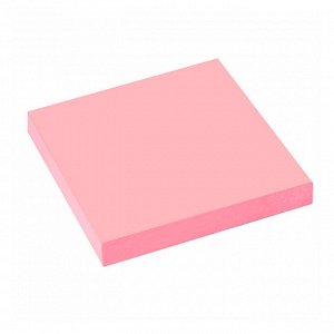 Блок самоклеящ. для записей 76 х 76 мм, 100 л.,  пастель розовый, OfficeSpace