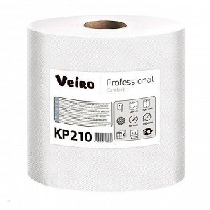 Полотенца бумажные рулон VEIRO Professional Comfort  1-сл., 200 м., белые, центр. вытяжка