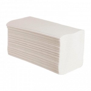 Полотенца бумажные листовые Z-сложение, 1-слойные, белые 240х210 мм (190 шт/упак)