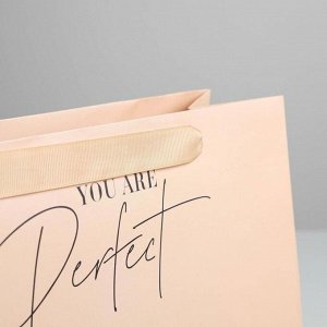 Пакет подарочный ламинированный квадратный, упаковка, «You are perfect», 30 х 30 х 12 см