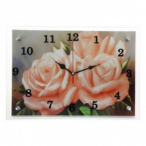 Часы настенные, серия: Цветы, "Розы" 25х35см