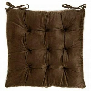 Подушка для стула 40х40х5см &quot;Канны&quot; с кантом, коричневый, ве