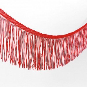 Тесьма декоративная «Бахрома», 10 см, 5 ± 0,5 м, цвет красный