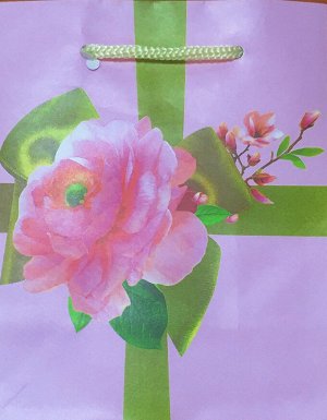 Бумажный подарочный пакет "Цветок"