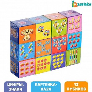 IQ-ZABIAKA Кубики «Арифметика», 12 элементов